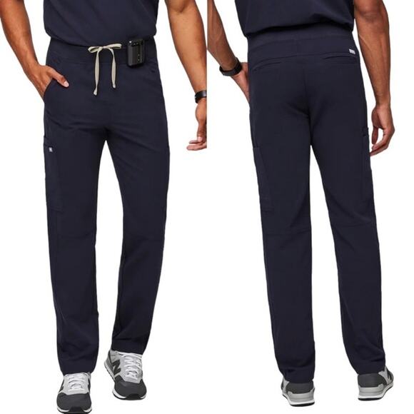 Figs Other - FIGS Mens Sz L Axim Cargo Scrub Pants Navy Style T2001 EUC